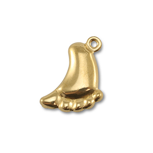 Colgantes Acero Inox piececitos Dorado