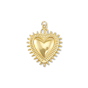 Metal TQ lat&oacute;n colgante coraz&oacute;n Dorado