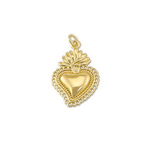 Metal TQ lat&oacute;n colgante coraz&oacute;n Dorado