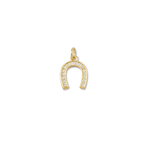 Metal TQ lat&oacute;n colgante herradura Dorado