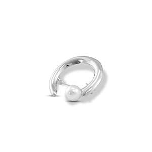 Broches con perla Plata-blanco