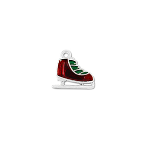 Colgantes met&aacute;licos patines Plateado-rojo-verde