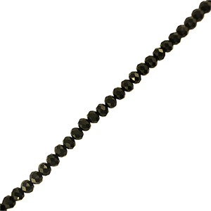 Abalorios faceteados disco 6x4mm Negro