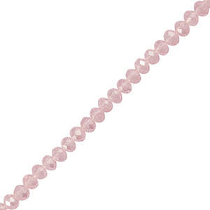 Abalorios faceteados disco 6x4mm Rosa claro