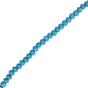 Abalorios faceteados disco 4x3mm Azul