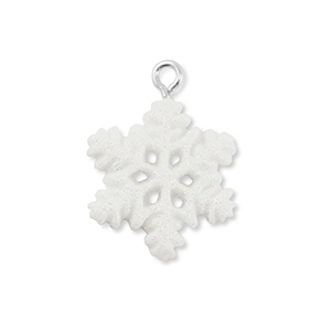 Colgantes de resina copo de nieve Blanco