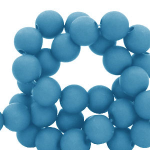 Abalorios acr&iacute;licos 6 mm Azul azure