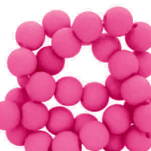 Abalorios acr&iacute;licos 6 mm Fucsia