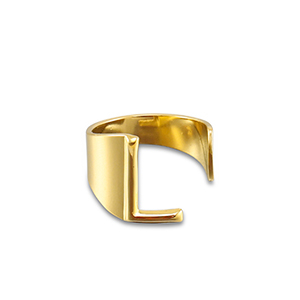 Anillos Acero Inox letra L Dorado
