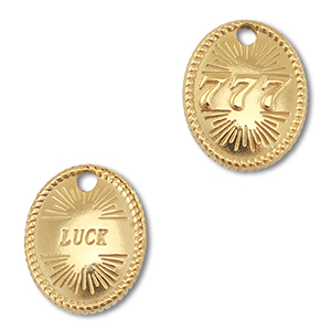 BY31&reg; Colgante Acero inox n&uacute;meros angelicales 777 / luck Dorado