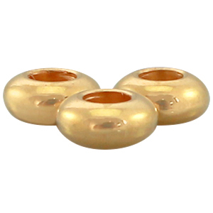 Abalorio met&aacute;lico DQ 7x3mm Dorado (sin n&iacute;quel)