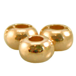 Abalorio met&aacute;lico DQ 5x3mm Dorado (sin n&iacute;quel)