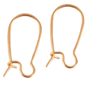 Pendientes met&aacute;licos DQ 18mm Oro rosado (sin n&iacute;quel)
