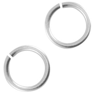 Anillas met&aacute;licas DQ 8mm Plata vieja (sin n&iacute;quel)
