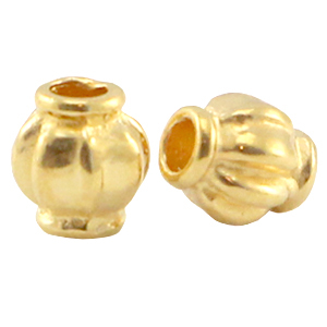 Abalorios met&aacute;licos DQ 4x3.5mm Dorado (sin n&iacute;quel)