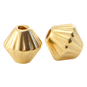 Abalorios met&aacute;licos DQ cono Dorado (sin n&iacute;quel)