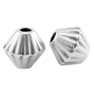 Abalorios met&aacute;licos DQ cono Plata vieja (sin n&iacute;quel)
