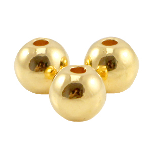 Abalorios met&aacute;licos DQ 4mm Dorado (sin n&iacute;quel)