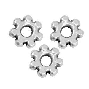 Abalorios met&aacute;licos DQ anillo separador Bali 4.8mm Plata vieja (sin n&iacute;quel)