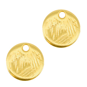 Colgantes met&aacute;licos DQ 9mm Dorado (sin n&iacute;quel)