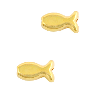 Abalorios met&aacute;licos DQ pez Dorado (sin n&iacute;quel)