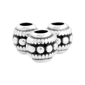 Abalarios met&aacute;licos DQ deco 6mm Plata vieja (sin n&iacute;quel)