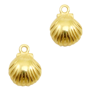 Colgantes met&aacute;licos DQ conchas Dorado (sin n&iacute;quel)