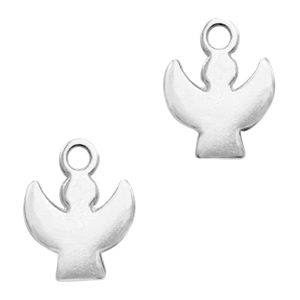 Colgantes met&aacute;licos DQ &aacute;ngel Plata vieja (sin n&iacute;quel)