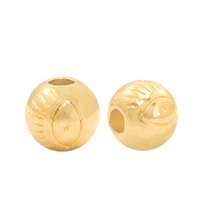 Abalarios met&aacute;licos DQ con agujero 6mm Oro (sin n&iacute;quel)