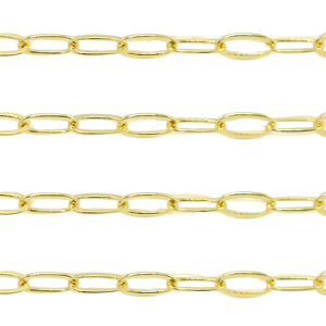 Fornituras jasseron met&aacute;lico DQ anclaje Dorado (sin n&iacute;quel)