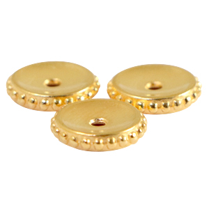 Abalorios met&aacute;licos DQ disco 11mm Dorado (sin n&iacute;quel)