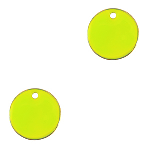 Colgantes met&aacute;licos DQ 10mm Dorado-amarillo ne&oacute;n (sin n&iacute;quel)