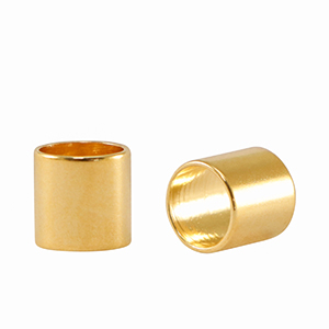 Abalorios met&aacute;licos DQ tubo &Oslash;5mm Dorado (sin n&iacute;quel)