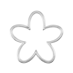 Colgantes met&aacute;licos DQ colgante / entrepieza flor Plata vieja (sin n&iacute;quel)
