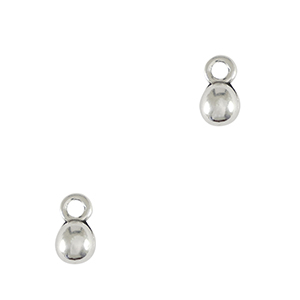 Colgantes met&aacute;licos DQ bola Plata vieja (sin n&iacute;quel)