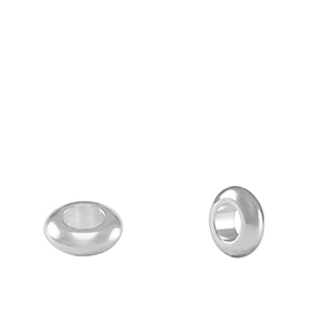 Abalorios met&aacute;licos DQ anillo separador 5mm Plata vieja (sin n&iacute;quel)