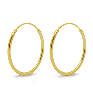 Fornituras met&aacute;licas DQ pendientes criollas 26mm Dorado (sin n&iacute;quel)