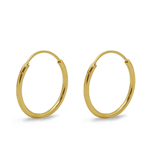 Fornituras met&aacute;licas DQ pendientes criollas 20mm Dorado (sin n&iacute;quel)