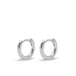 Fornituras met&aacute;licas DQ pendientes criollas 11mm Plateado (sin n&iacute;quel)