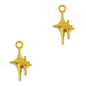 Colgantes met&aacute;licos DQ estrella Dorado (sin n&iacute;quel)