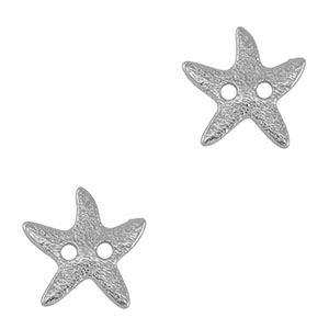 Colgantes met&aacute;licos DQ conector estrella Plata vieja (sin n&iacute;quel)