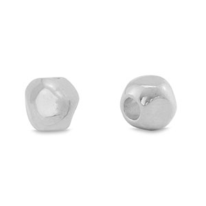 Abalorios met&aacute;licos DQ cubo Plata vieja (sin n&iacute;quel)