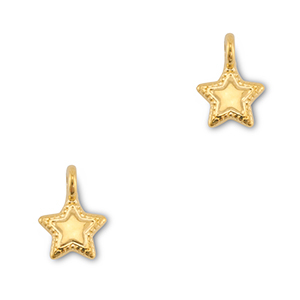 Colgantes met&aacute;licos DQ estrella Dorado (sin n&iacute;quel)