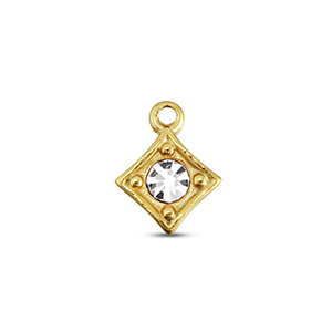 BY31&reg; Colgantes Acero Inox rombo Dorado-cristal