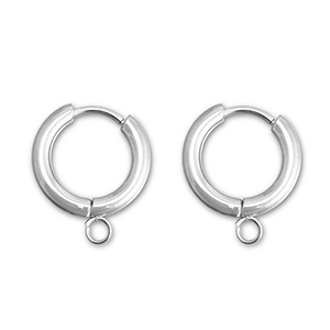 Pendientes Criolla Acero Inox con anilla 13mm Plata