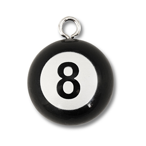 Colgantes llamativos bola-8 Negro
