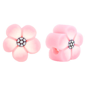 Abalorios pol&iacute;mero flor Rosa 