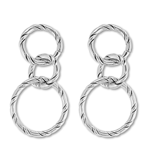 Pendientes Acero Inox Plateado