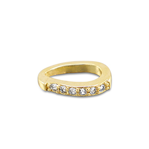 Metal TQ lat&oacute;n colgante &oacute;valo Dorado