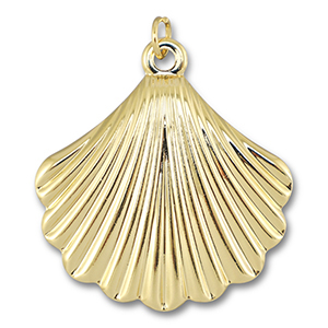Metal TQ lat&oacute;n colgante conchas Dorado